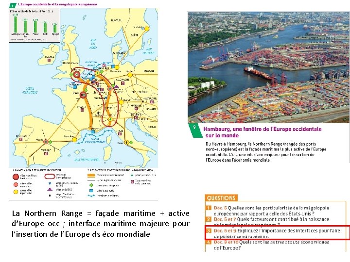 La Northern Range = façade maritime + active d’Europe occ ; interface maritime majeure
