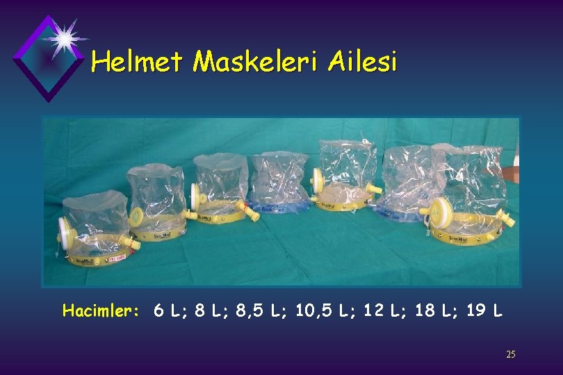 Helmet Maskeleri Ailesi Hacimler: 6 L; 8, 5 L; 10, 5 L; 12 L;