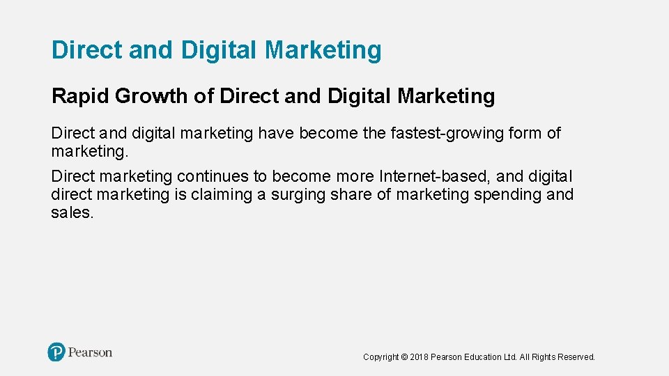 Direct and Digital Marketing Rapid Growth of Direct and Digital Marketing Direct and digital