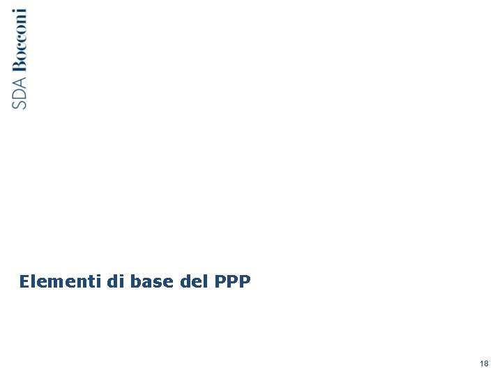 Elementi di base del PPP 18 