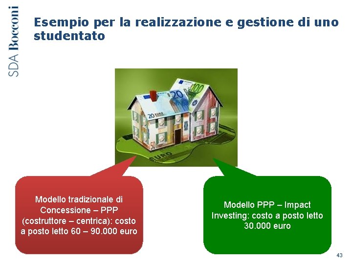 Esempio per la realizzazione e gestione di uno studentato Modello tradizionale di Concessione –