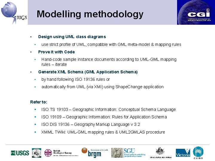 Modelling methodology • Design using UML class diagrams • • use strict profile of