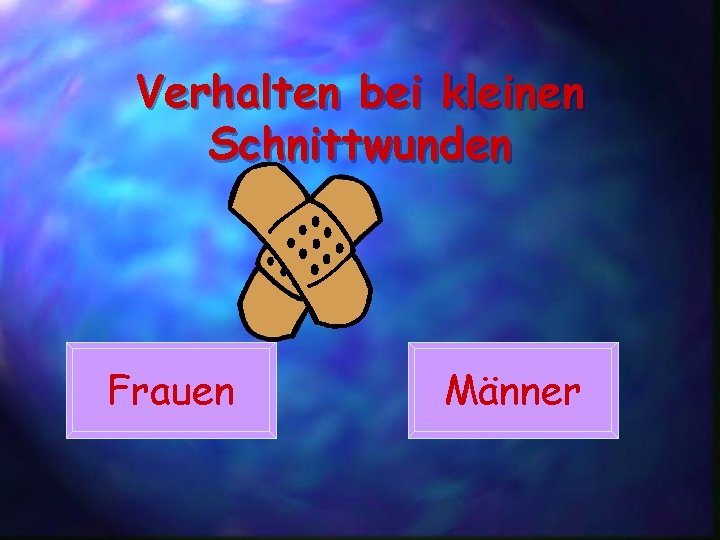 Verhalten bei kleinen Schnittwunden Frauen Männer 