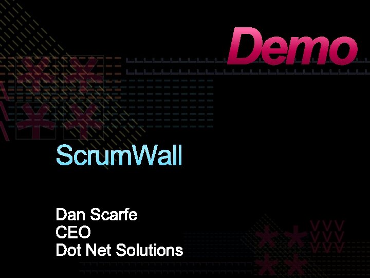 Demo Scrum. Wall 