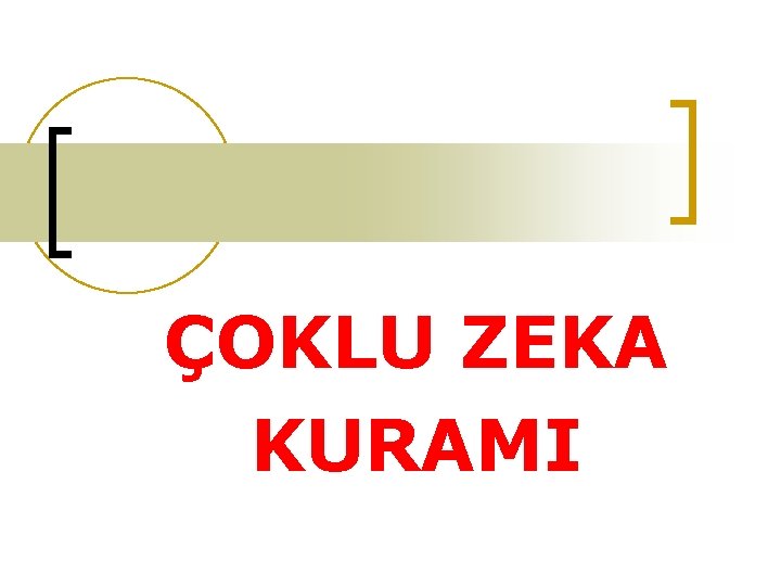 ÇOKLU ZEKA KURAMI 