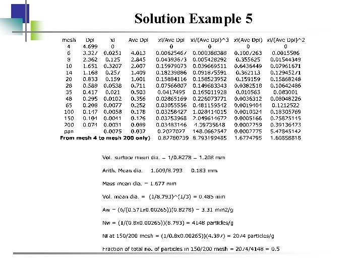 Solution Example 5 