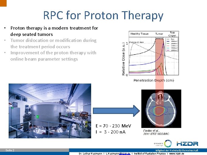RPC for Proton Therapy • Proton therapy is a modern treatment for deep seated RPC for Proton Therapy • Proton therapy is a modern treatment for deep seated