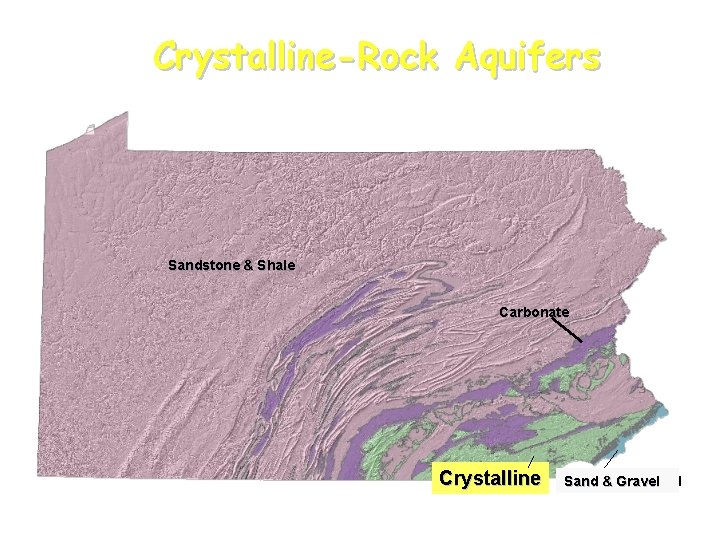 Crystalline-Rock Aquifers Sandstone & Shale Carbonate Crystalline Unconsolidated Sand & Gravel 