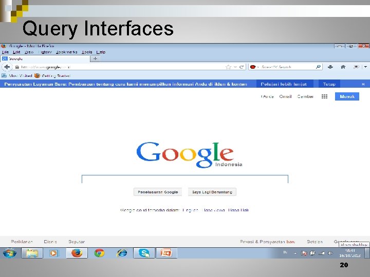 Query Interfaces 20 