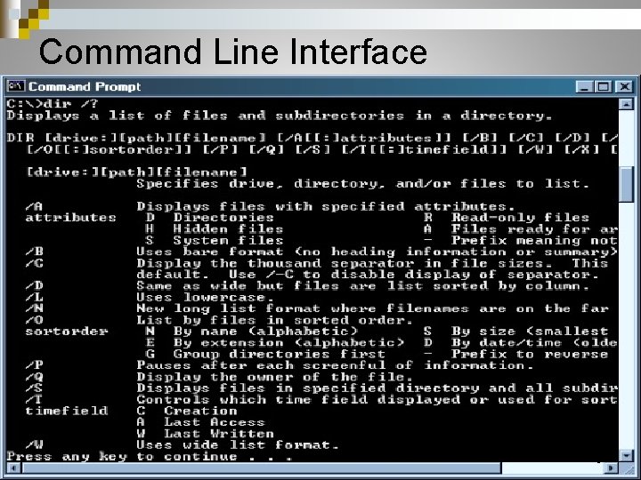 Command Line Interface 7 