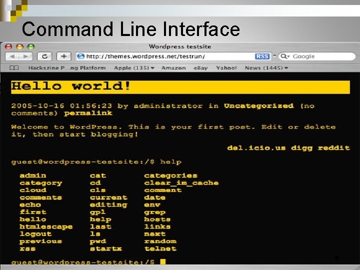 Command Line Interface 8 