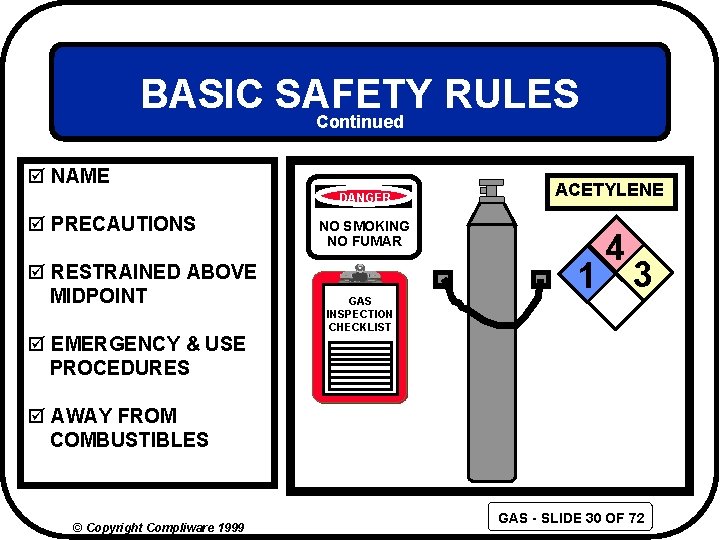 BASIC SAFETY RULES Continued þ NAME DANGER þ PRECAUTIONS þ RESTRAINED ABOVE MIDPOINT þ