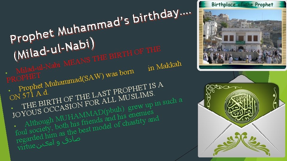 . … y a d h t r i b s ’ d a