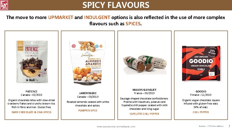 SPICY FLAVOURS The move to more UPMARKET and INDULGENT options is also reflected in