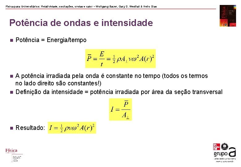 Física para Universitários: Relatividade, oscilações, ondas e calor – Wolfgang Bauer, Gary D. Westfall