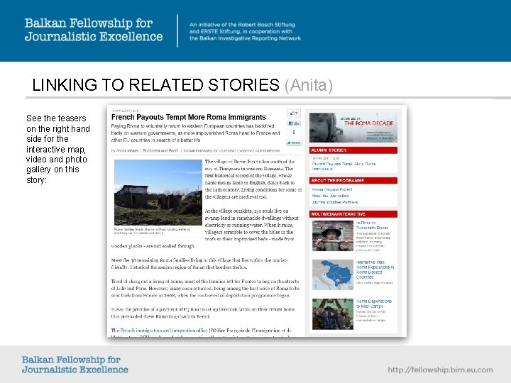 LINKING TO RELATED STORIES (Anita) See the teasers on the right hand side for LINKING TO RELATED STORIES (Anita) See the teasers on the right hand side for