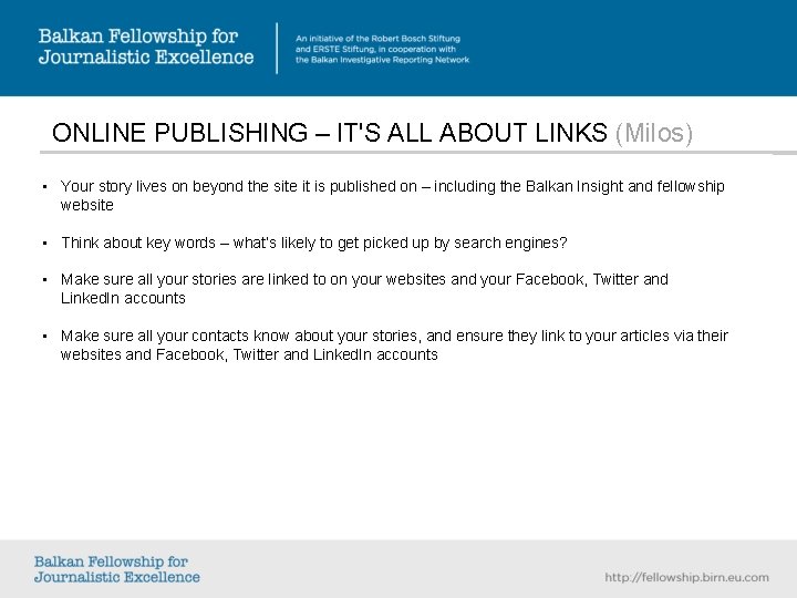 ONLINE PUBLISHING – IT'S ALL ABOUT LINKS (Milos) • Your story lives on beyond ONLINE PUBLISHING – IT'S ALL ABOUT LINKS (Milos) • Your story lives on beyond