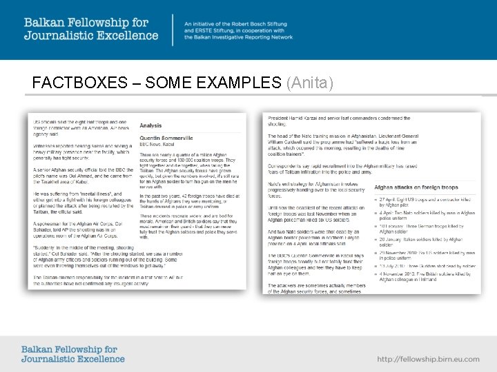 FACTBOXES – SOME EXAMPLES (Anita) FACTBOXES – SOME EXAMPLES (Anita)