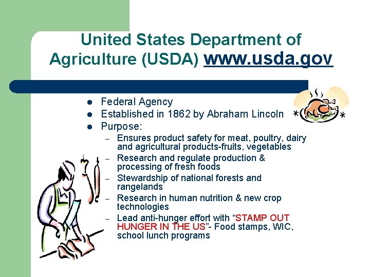 United States Department of Agriculture (USDA) www. usda. gov l l l Federal Agency
