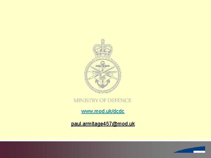www. mod. uk/dcdc paul. armitage 457@mod. uk 