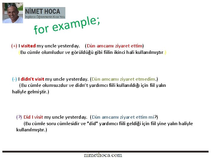 ; e l p m a x e r fo (+) I visited ; e l p m a x e r fo (+) I visited