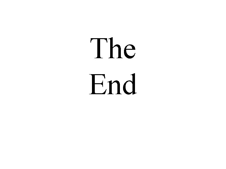 The End 