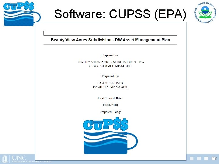 Software: CUPSS (EPA) 18 