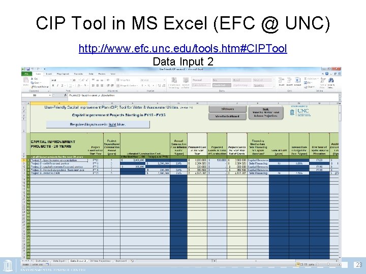 CIP Tool in MS Excel (EFC @ UNC) http: //www. efc. unc. edu/tools. htm#CIPTool CIP Tool in MS Excel (EFC @ UNC) http: //www. efc. unc. edu/tools. htm#CIPTool
