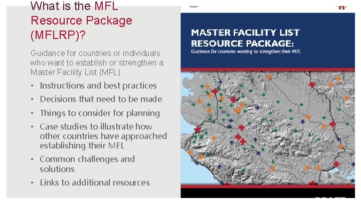 What is the MFL Resource Package (MFLRP)? Guidance for countries or individuals who want