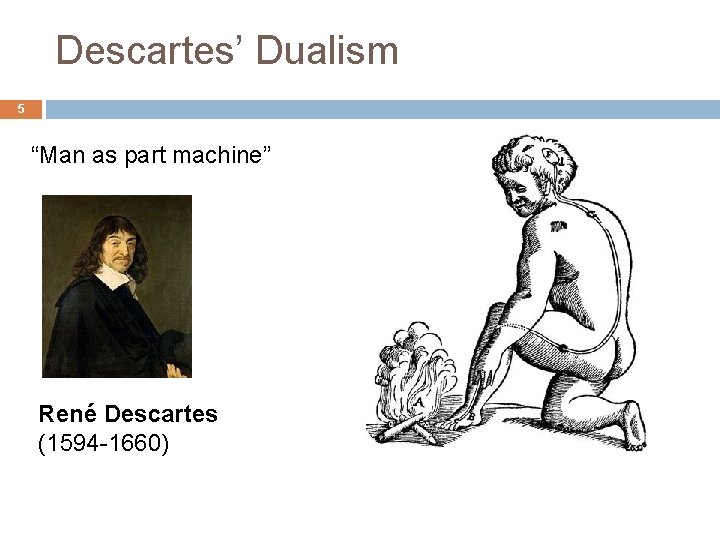 Descartes’ Dualism 5 “Man as part machine” René Descartes (1594 -1660) 