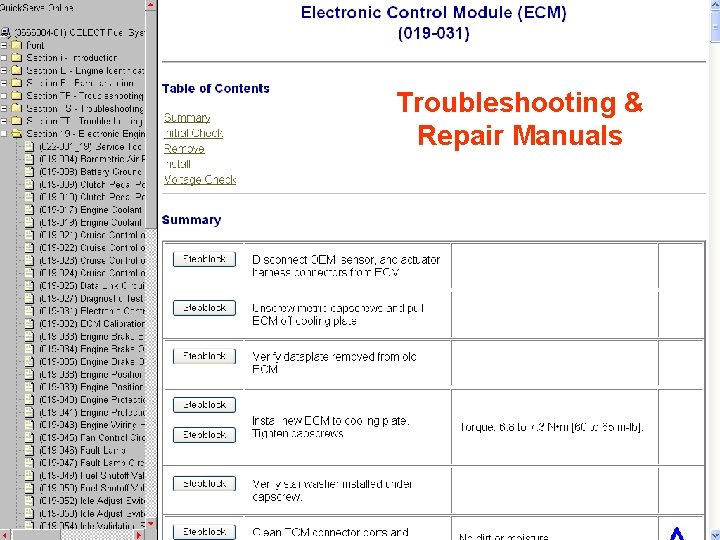Troubleshooting & Repair Manuals http: //quickserve. cummins. com Troubleshooting & Repair Manuals http: //quickserve. cummins. com