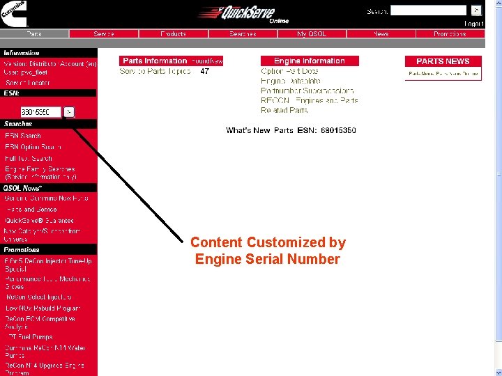 Content Customized by Engine Serial Number http: //quickserve. cummins. com Content Customized by Engine Serial Number http: //quickserve. cummins. com