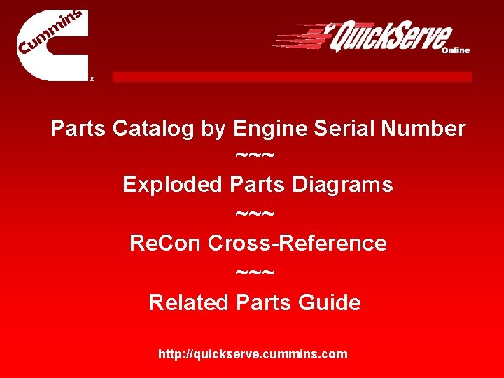 Parts Catalog by Engine Serial Number ~~~ Exploded Parts Diagrams ~~~ Re. Con Cross-Reference Parts Catalog by Engine Serial Number ~~~ Exploded Parts Diagrams ~~~ Re. Con Cross-Reference