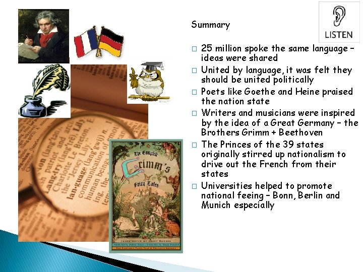 Summary � � � 25 million spoke the same language – ideas were shared