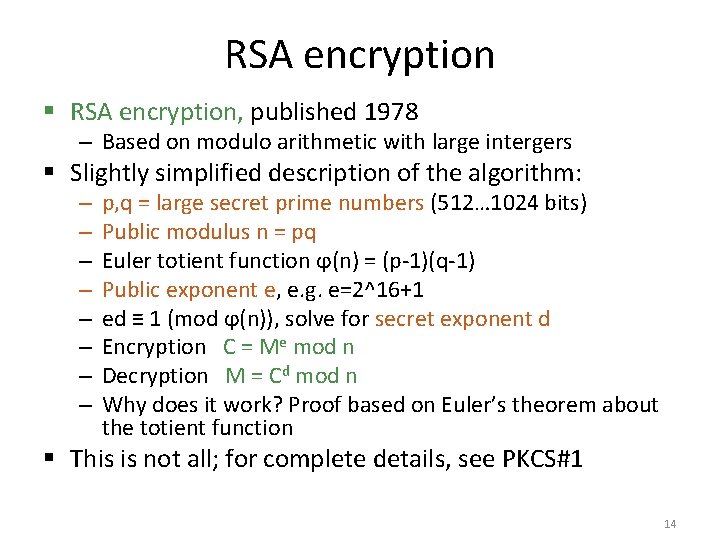 RSA encryption § RSA encryption, published 1978 – Based on modulo arithmetic with large RSA encryption § RSA encryption, published 1978 – Based on modulo arithmetic with large