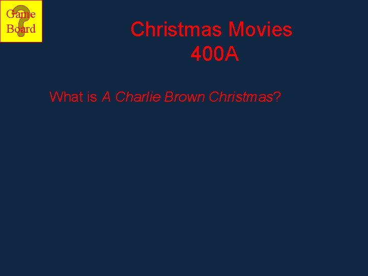 Game Board Christmas Movies 400 A What is A Charlie Brown Christmas? 