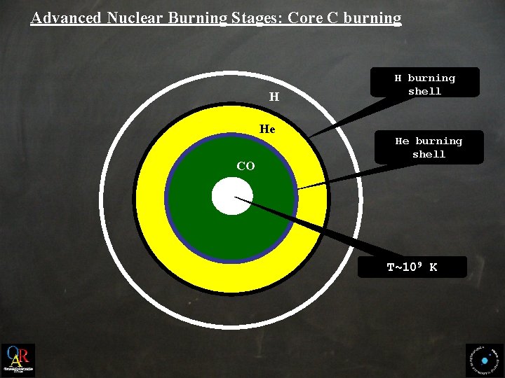 Advanced Nuclear Burning Stages: Core C burning H He CO H burning shell He