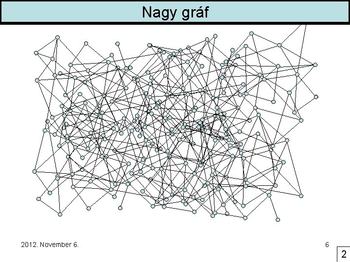 Nagy gráf 2012. November 6. 6 2 