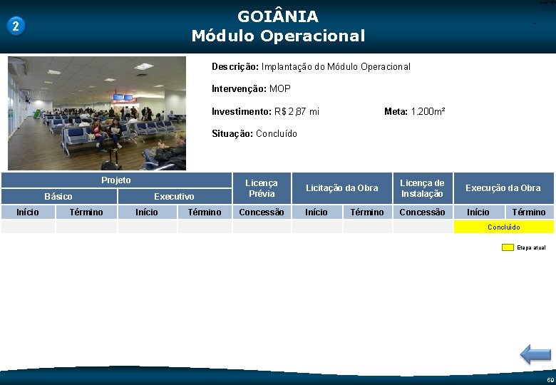 Code-P 59 GOI NIA Módulo Operacional 2 - Descrição: Implantação do Módulo Operacional Intervenção: