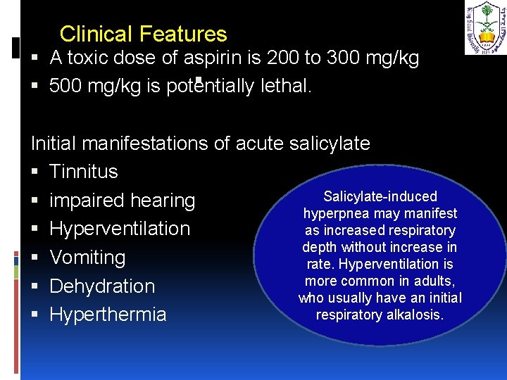 Aspirin Toxicity Dr Shahid Aziz Mbbs Mrcp Mcem