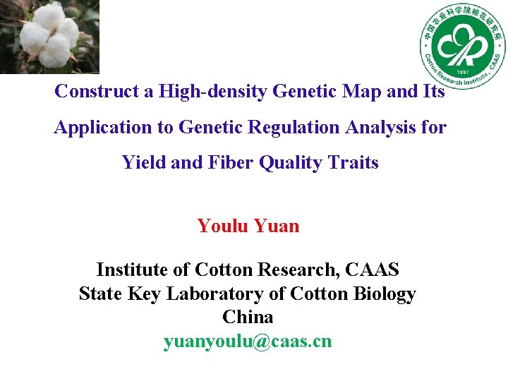 Construct a High-density Genetic Map and Its Application to Genetic Regulation Analysis for Yield