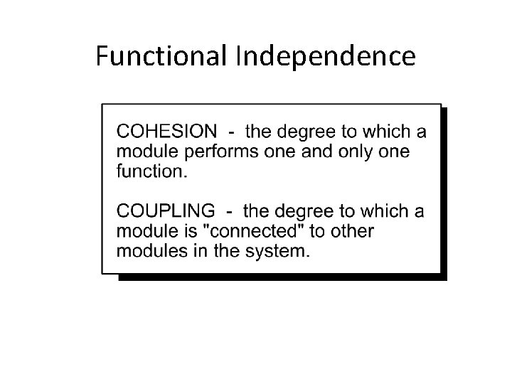 Functional Independence 