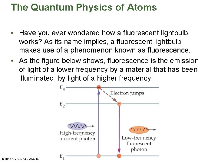 The Quantum Physics of Atoms • Have you ever wondered how a fluorescent lightbulb