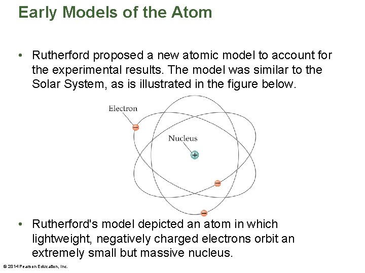 Early Models of the Atom • Rutherford proposed a new atomic model to account