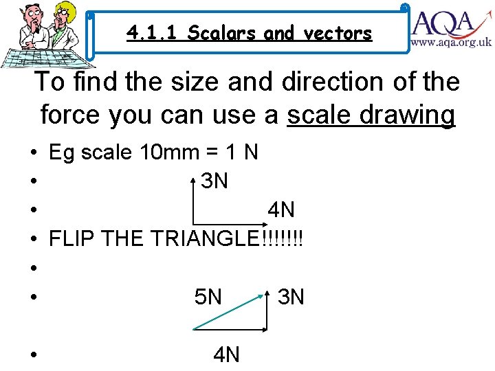 4. 1. 1 Scalars and vectors To find the size and direction of the