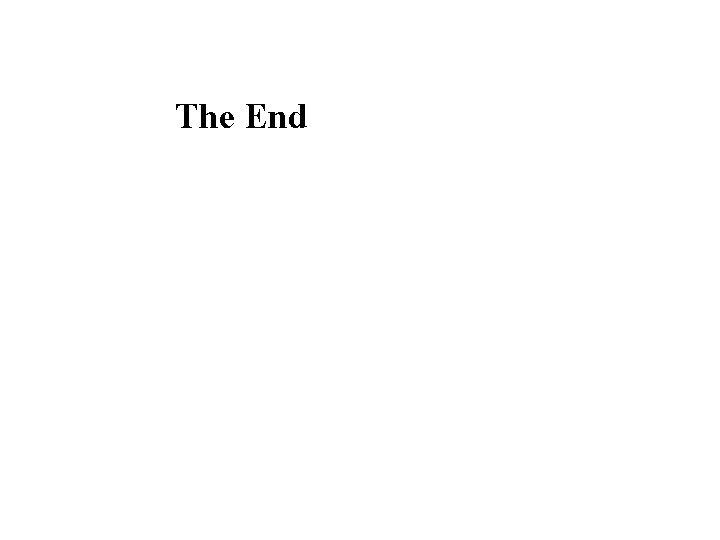 The End 