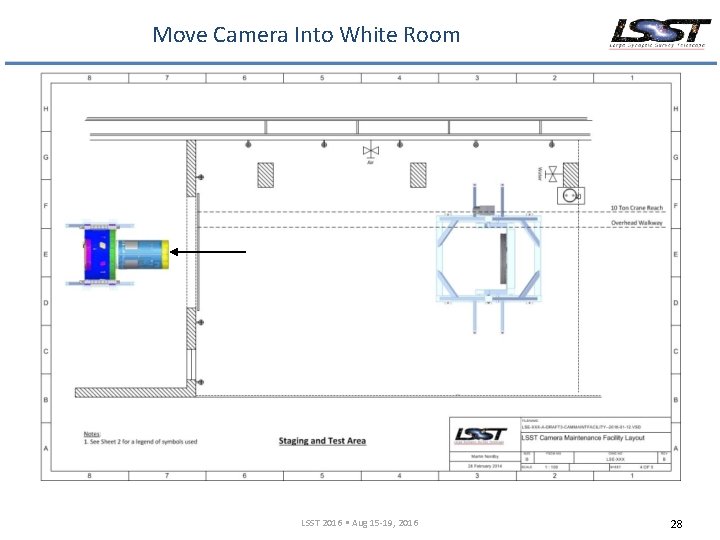 Move Camera Into White Room LSST 2016 • Aug 15 -19, 2016 28 