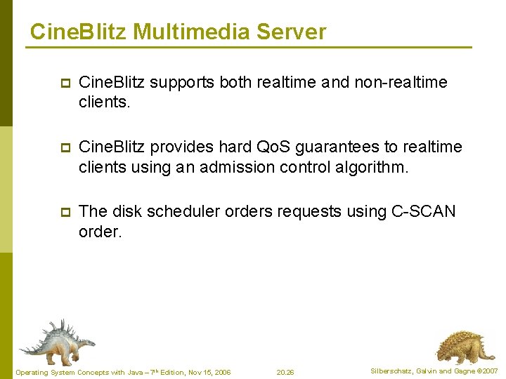 Cine. Blitz Multimedia Server p Cine. Blitz supports both realtime and non-realtime clients. p