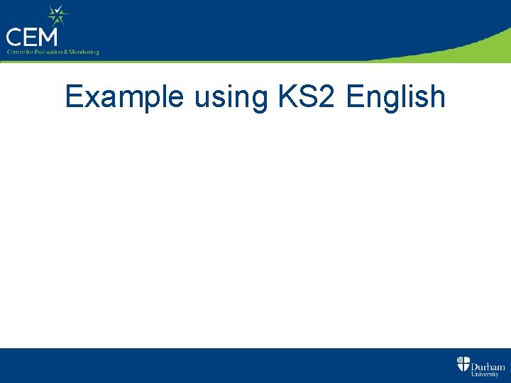 Example using KS 2 English 