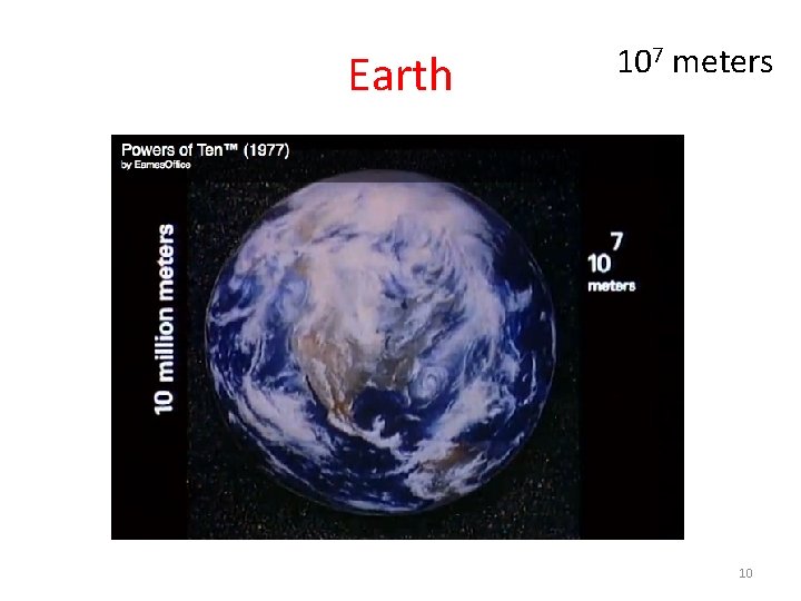 Earth 107 meters 10 